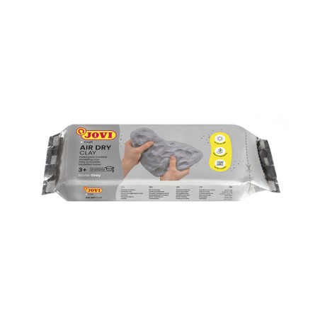 AIR DRY CLAY Pastilla pasta modelar endurecible al aire 250 g Gris. Marca JOVI. Ref: 83G.