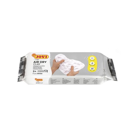 AIR DRY CLAY Pastilla pasta modelar endurecible al aire 250 g Blanca. Marca JOVI. Ref: 83.