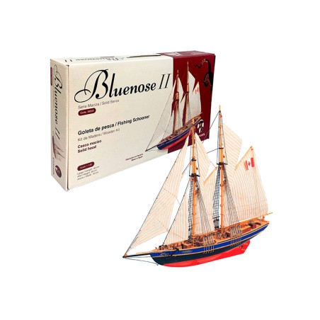 Kit de madera Everships Barco Serie Maciza, Bluenose II. Escala 1:135.Marca Everships. Ref: 498003.