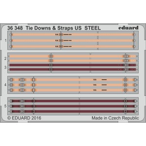 Tie Downs & Straps US STEEL. Escala: 1:35. Marca Eduard. Ref: 36348.