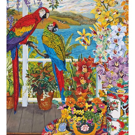 Parrots on the Veranda, 1000 pz. Marca Cherry Pazzi. Ref: 30639.