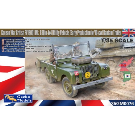 Korean War British FV18001 Mk. 1 80in 4x4 Utility Vehicle. Escala 1:35. Marca Gecko Models. Ref: 35GM0076.