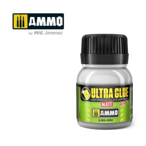 ULTRA-GLUE MATE -  para Fotograbado y Piezas Transparentes. Bote 40 ml. Marca Ammo by Mig Jimenez. Ref: AMIG2058.