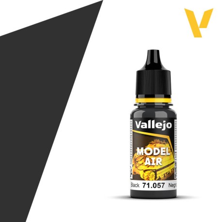 Acrilico Model Air Negro. Bote 17 ml. Marca Vallejo. Ref: 71.057, 71057.