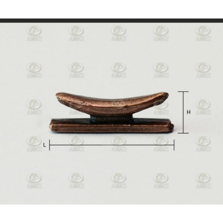 Cornamusa de 12 mm metalica. Paquete de 10 unid. Marca Amati. Ref: 4935/12, 493512.