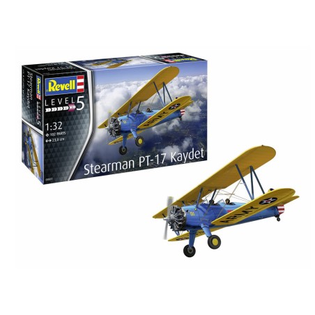 Stearman PT-17 Kaydet. Escala 1:32. Marca Revell. Ref: 03837.