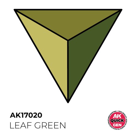 LEAF GREEN – QUICK GEN COLOR. Bote de 18 ml. Marca AK Interactive. Ref: AK17020.
