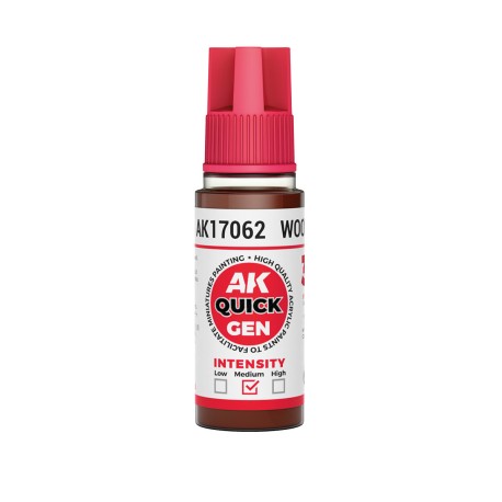 WOOD  – QUICK GEN COLOR. Bote de 18 ml. Marca AK Interactive. Ref: AK17062.