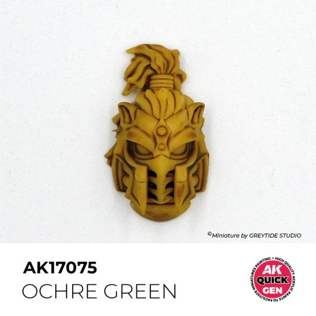 OCHRE GREEN – QUICK GEN COLOR. Bote de 18 ml. Marca AK Interactive. Ref: AK17075.