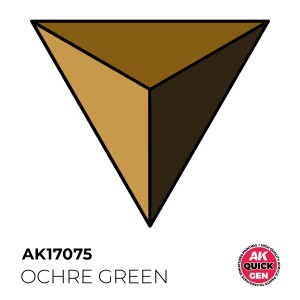 OCHRE GREEN – QUICK GEN COLOR. Bote de 18 ml. Marca AK Interactive. Ref: AK17075.