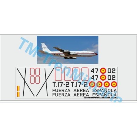 Calcas del Avión AIRBUS A330 MRTT "452-03" decoración "gris EJERCITO DEL AIRE". Escala 1:72. Marca Trenmilitaria. Ref: 000_8983.