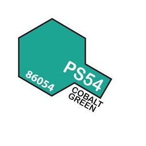 Spray COBALT GREEN Polycarbonate ( 86054 ). Bote 100 ml. Marca Tamiya. Ref: PS-54, PS54.