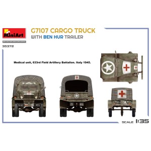 G7107 1,5T 4X4 CARGO TRUCK WITH TRAILER. Escala 1:35. Marca Miniart. Ref: 35372. 2