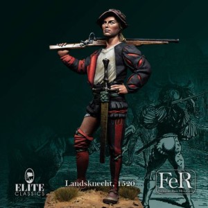 Landsknecht, 1520. 75mm. Marca Fer Miniatures. Ref: ELI00041.