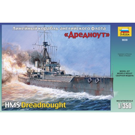 Acorazado HMS Dreadnought (1906/1922). Escala: 1:350. Marca: Zvezda. Ref: 9039.