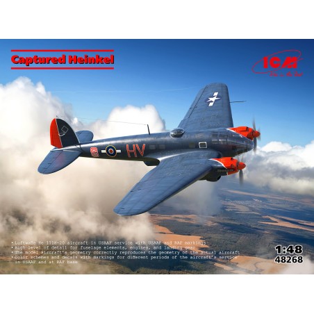 Captured heinkel. Escala 1:48. Marca ICM. Ref: 48268.