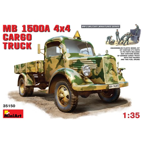 MB 1500A 4×4 CARGO TRUCK. Escala 1:35. Marca Miniart. Ref: 35150.