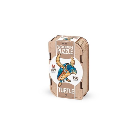 Puzzle TORTUGA (M) con 150 piezas, madera contrachapada.Marca Ewa. Ref: 00235.