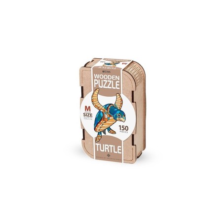 Puzzle TORTUGA (M) con 150 piezas, madera contrachapada.Marca Ewa. Ref: 00235.