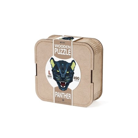 Puzzle  PANTERA ( L ), 490pz, madera contrachapada. Marca Ewa. Ref: 0178.
