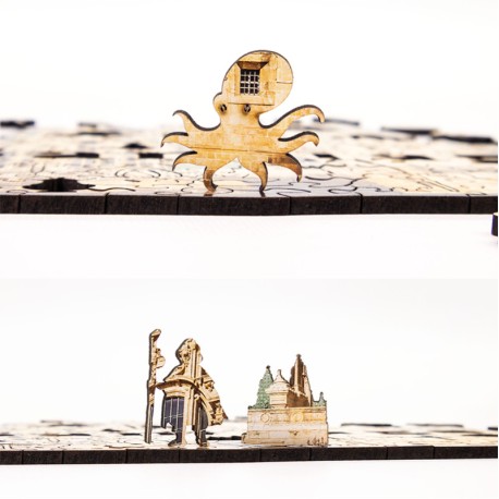 Puzzle CATEDRAL SANTIAGO DE COMPOSTELA con 150 pzs, madera contrachapada.Marca Ewa. Ref: 0000441.