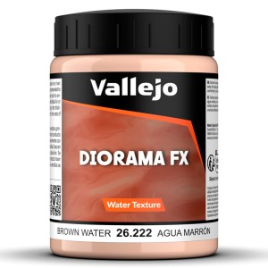 AGUA MARRÓN. Bote 200 ml. Marca Vallejo. Ref: 26.222, 26222.