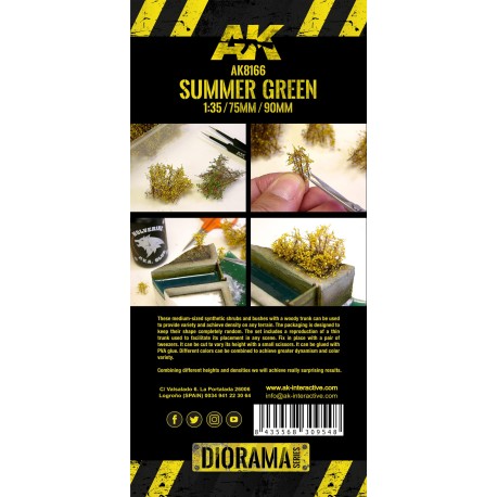 SUMMER GREEN SHRUBBERIES 1:35 / 75MM / 90MM. Marca AK Interactive. Ref: AK8166.