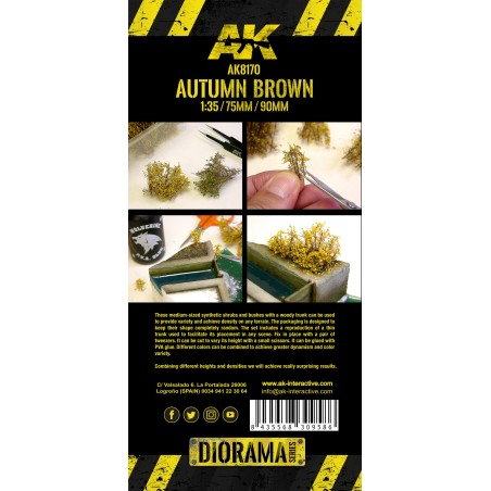 AUTUMN BROWN SHRUBBERIES 1:35 / 75MM / 90MM. Marca AK Interactive. Ref: AK8170.