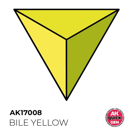 BILE YELLOW – QUICK GEN COLOR. Bote de 18 ml. Marca AK Interactive. Ref: AK17008.