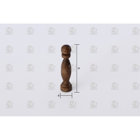 Columnas madera nogal 17 mm. 10 unidades. Marca Amati. Ref: 403517, 4035/17.