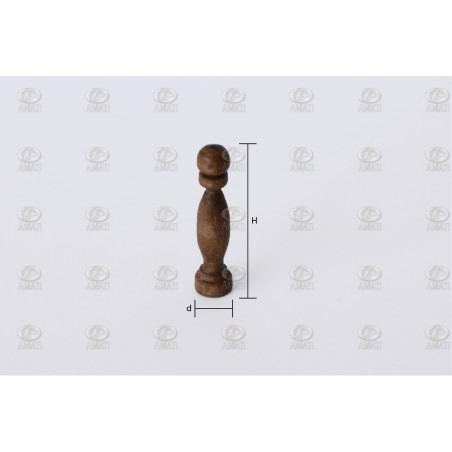 Columnas madera nogal 17 mm. 10 unidades. Marca Amati. Ref: 403517, 4035/17.