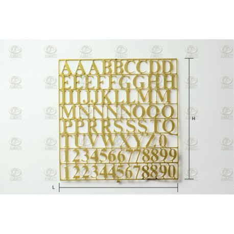 Ornamento de letras y números. 1 ud. Marca Amati. Ref: 5650/02, 565002.