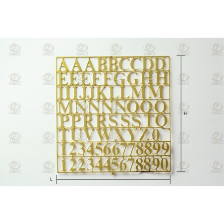 Ornamento de letras y números. 1 ud. Marca Amati. Ref: 5650/02, 565002.