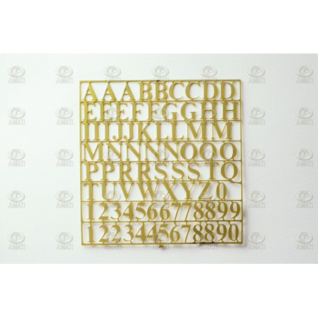 Ornamento de letras y números. 1 ud. Marca Amati. Ref: 5650/02, 565002.