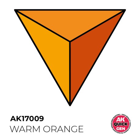 WARM ORANGE – QUICK GEN COLOR. Bote de 18 ml. Marca AK Interactive. Ref: AK17009.