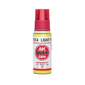 LIGHT YELLOW – QUICK GEN COLOR. Bote de 18 ml. Marca AK Interactive. Ref: AK17014. 2