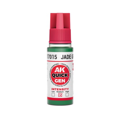 JADE GREEN – QUICK GEN COLOR. Bote de 18 ml. Marca AK Interactive. Ref: AK17015.