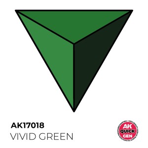 VIVID GREEN – QUICK GEN COLOR. Bote de 18 ml. Marca AK Interactive. Ref: AK17018.