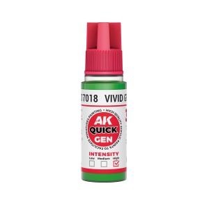 VIVID GREEN – QUICK GEN COLOR. Bote de 18 ml. Marca AK Interactive. Ref: AK17018. 2