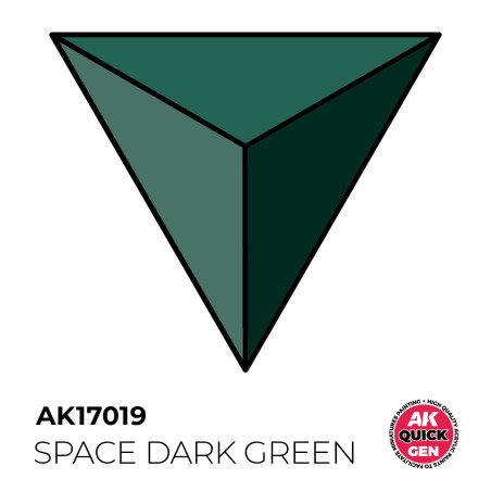 SPACE DARK GREEN – QUICK GEN COLOR. Bote de 18 ml. Marca AK Interactive. Ref: AK17019.