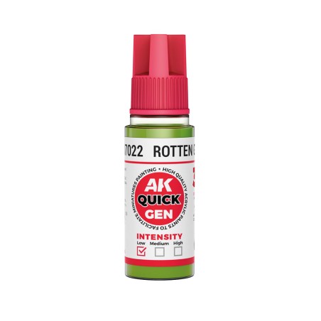 ROTTEN GREEN – QUICK GEN COLOR. Bote de 18 ml. Marca AK Interactive. Ref: AK17022.