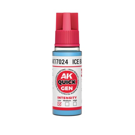 ICE BLUE – QUICK GEN COLOR. Bote de 18 ml. Marca AK Interactive. Ref: AK17024.