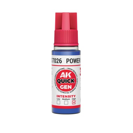 POWER BLUE – QUICK GEN COLOR. Bote de 18 ml. Marca AK Interactive. Ref: AK17026.