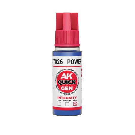 POWER BLUE – QUICK GEN COLOR. Bote de 18 ml. Marca AK Interactive. Ref: AK17026.