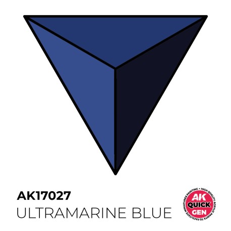 ULTRAMARINE BLUE – QUICK GEN COLOR. Bote de 18 ml. Marca AK Interactive. Ref: AK17027.