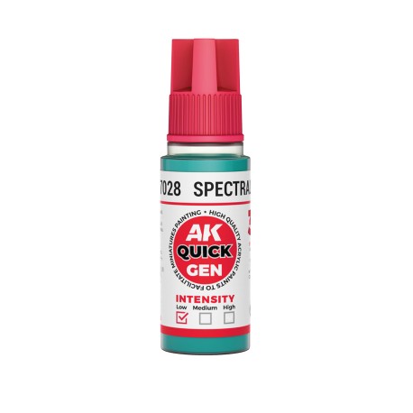 SPECTRAL BLUE – QUICK GEN COLOR. Bote de 18 ml. Marca AK Interactive. Ref: AK17028.