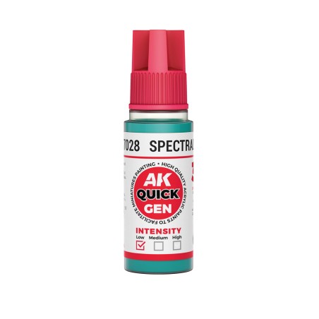 SPECTRAL BLUE – QUICK GEN COLOR. Bote de 18 ml. Marca AK Interactive. Ref: AK17028.