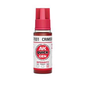 CRIMSON RED – QUICK GEN COLOR. Bote de 18 ml. Marca AK Interactive. Ref: AK17031. 2