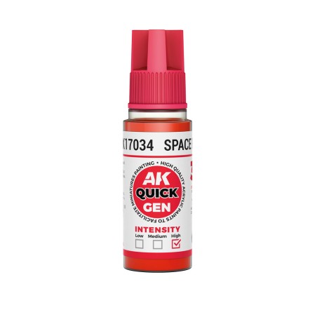 SPACE RED – QUICK GEN COLOR. Bote de 18 ml. Marca AK Interactive. Ref: AK17034.