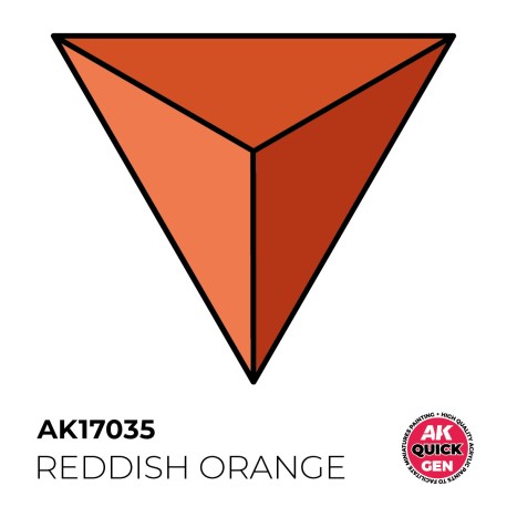 REDDISH ORANGE – QUICK GEN COLOR. Bote de 18 ml. Marca AK Interactive. Ref: AK17035.